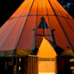 lavvu overnight in a tent