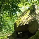 the elverhøj stone in the troll forest on bonrholm