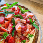 strawberry cake with local ingredients